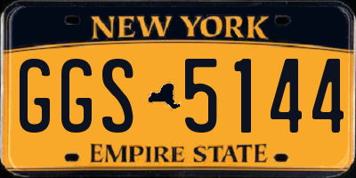 NY license plate GGS5144