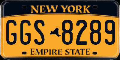 NY license plate GGS8289