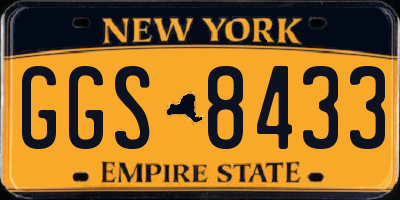 NY license plate GGS8433