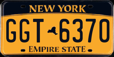 NY license plate GGT6370