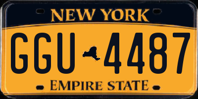 NY license plate GGU4487