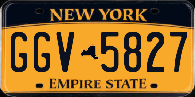 NY license plate GGV5827