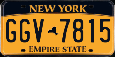 NY license plate GGV7815