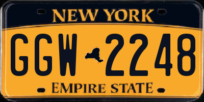 NY license plate GGW2248