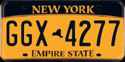 NY license plate GGX4277