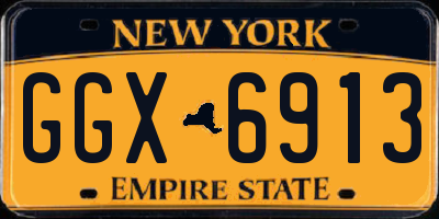 NY license plate GGX6913