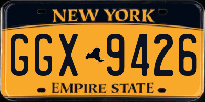 NY license plate GGX9426