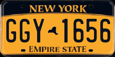 NY license plate GGY1656