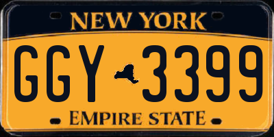 NY license plate GGY3399