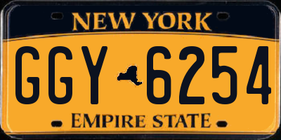 NY license plate GGY6254