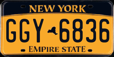 NY license plate GGY6836