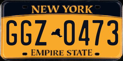 NY license plate GGZ0473