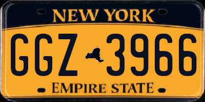 NY license plate GGZ3966
