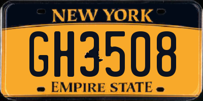 NY license plate GH3508