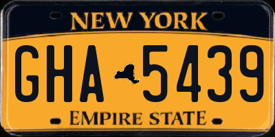 NY license plate GHA5439