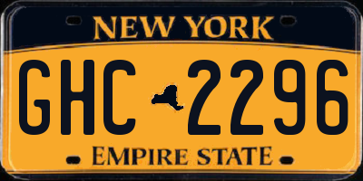 NY license plate GHC2296