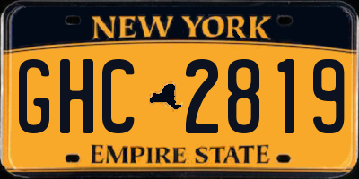 NY license plate GHC2819