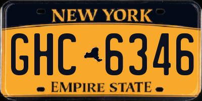 NY license plate GHC6346