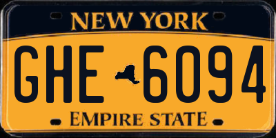 NY license plate GHE6094