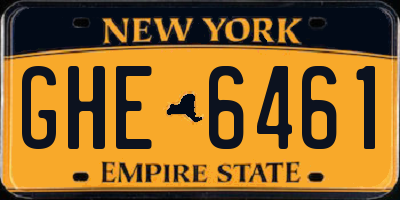 NY license plate GHE6461