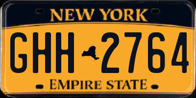 NY license plate GHH2764