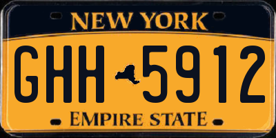 NY license plate GHH5912