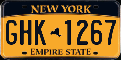 NY license plate GHK1267