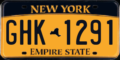 NY license plate GHK1291