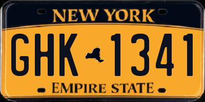NY license plate GHK1341
