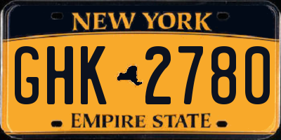 NY license plate GHK2780