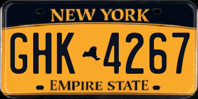 NY license plate GHK4267