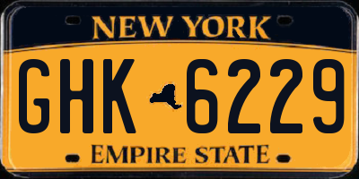 NY license plate GHK6229