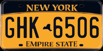 NY license plate GHK6506