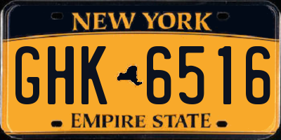 NY license plate GHK6516