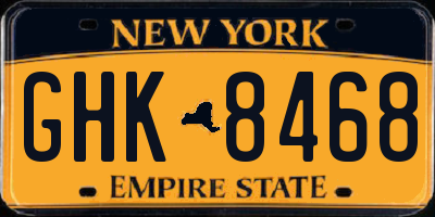 NY license plate GHK8468