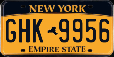 NY license plate GHK9956