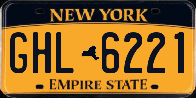 NY license plate GHL6221