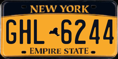 NY license plate GHL6244