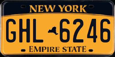 NY license plate GHL6246