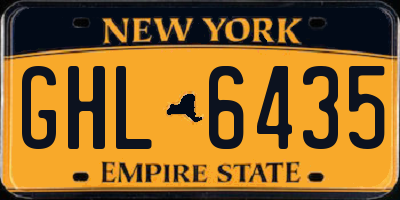 NY license plate GHL6435