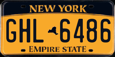 NY license plate GHL6486