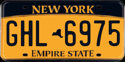 NY license plate GHL6975