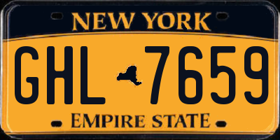 NY license plate GHL7659