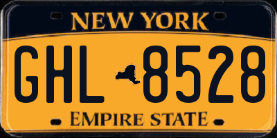 NY license plate GHL8528