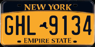 NY license plate GHL9134