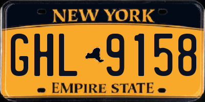 NY license plate GHL9158