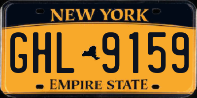 NY license plate GHL9159
