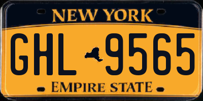 NY license plate GHL9565