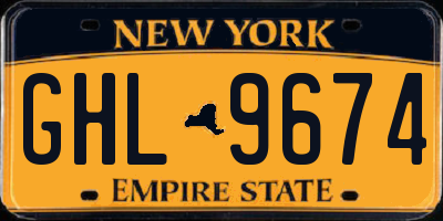 NY license plate GHL9674