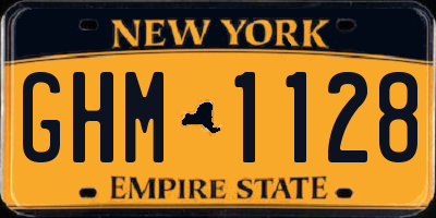 NY license plate GHM1128